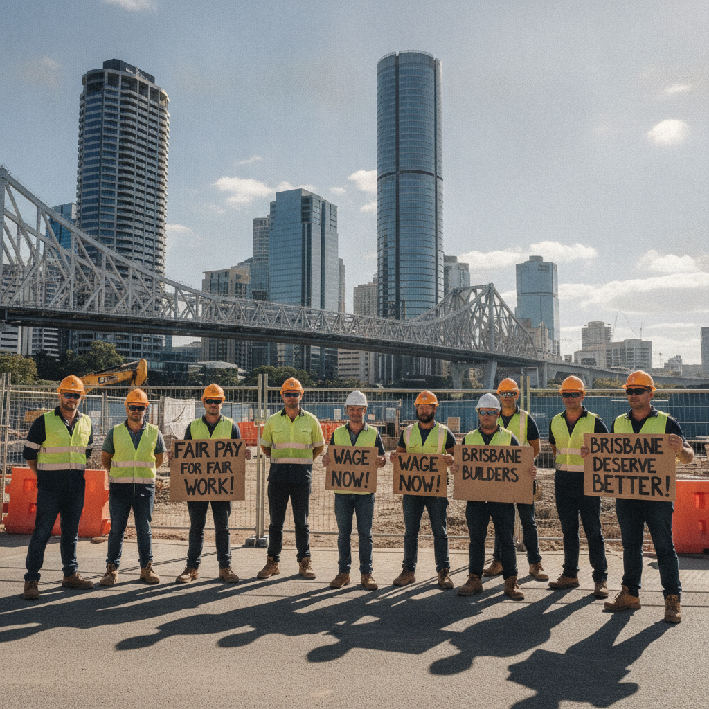 Brisbane Tradies Strike for Fair Wages Amidst Major Rail Project