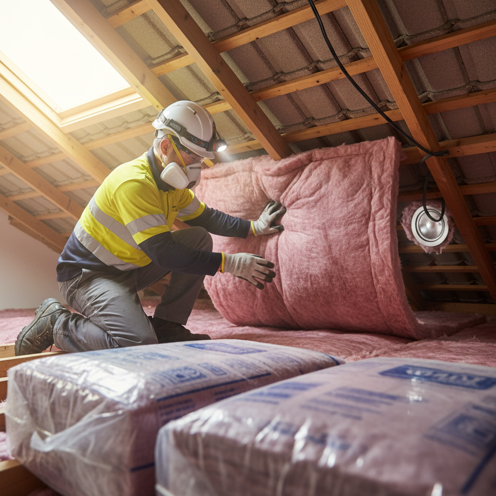 Illustration of ceiling insulation