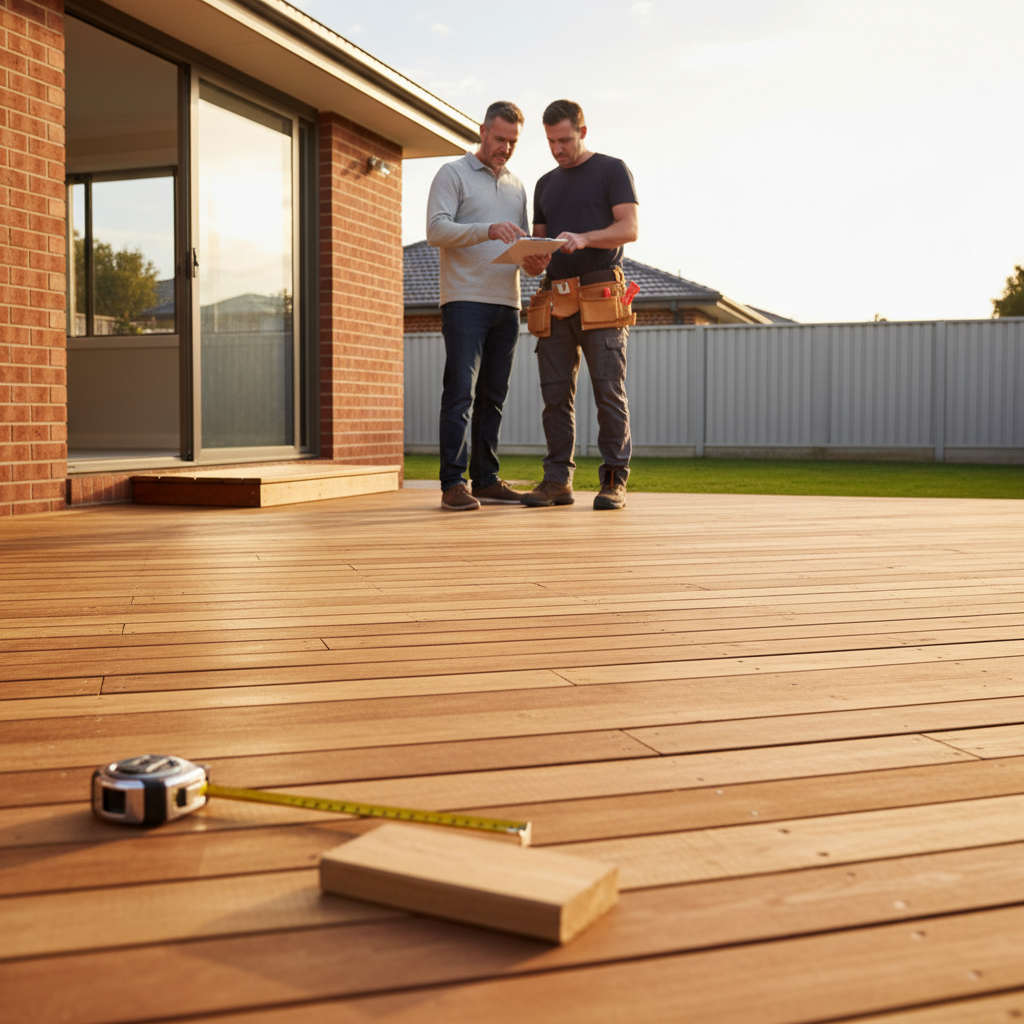Illustration of a timber deck