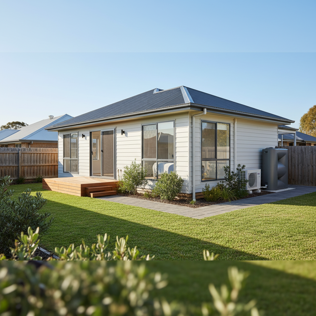 Illustration of a small detached granny flat