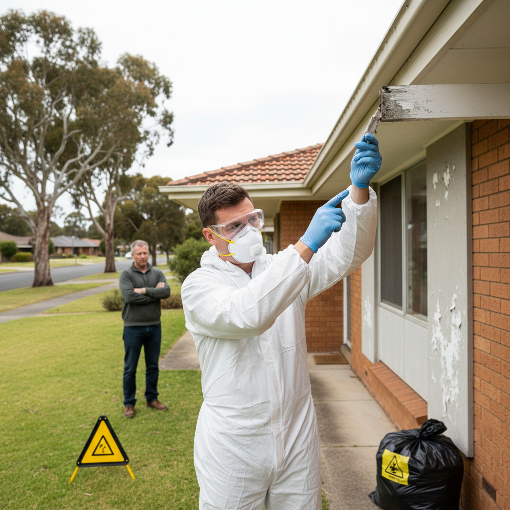 Illustration of an asbestos warning sign