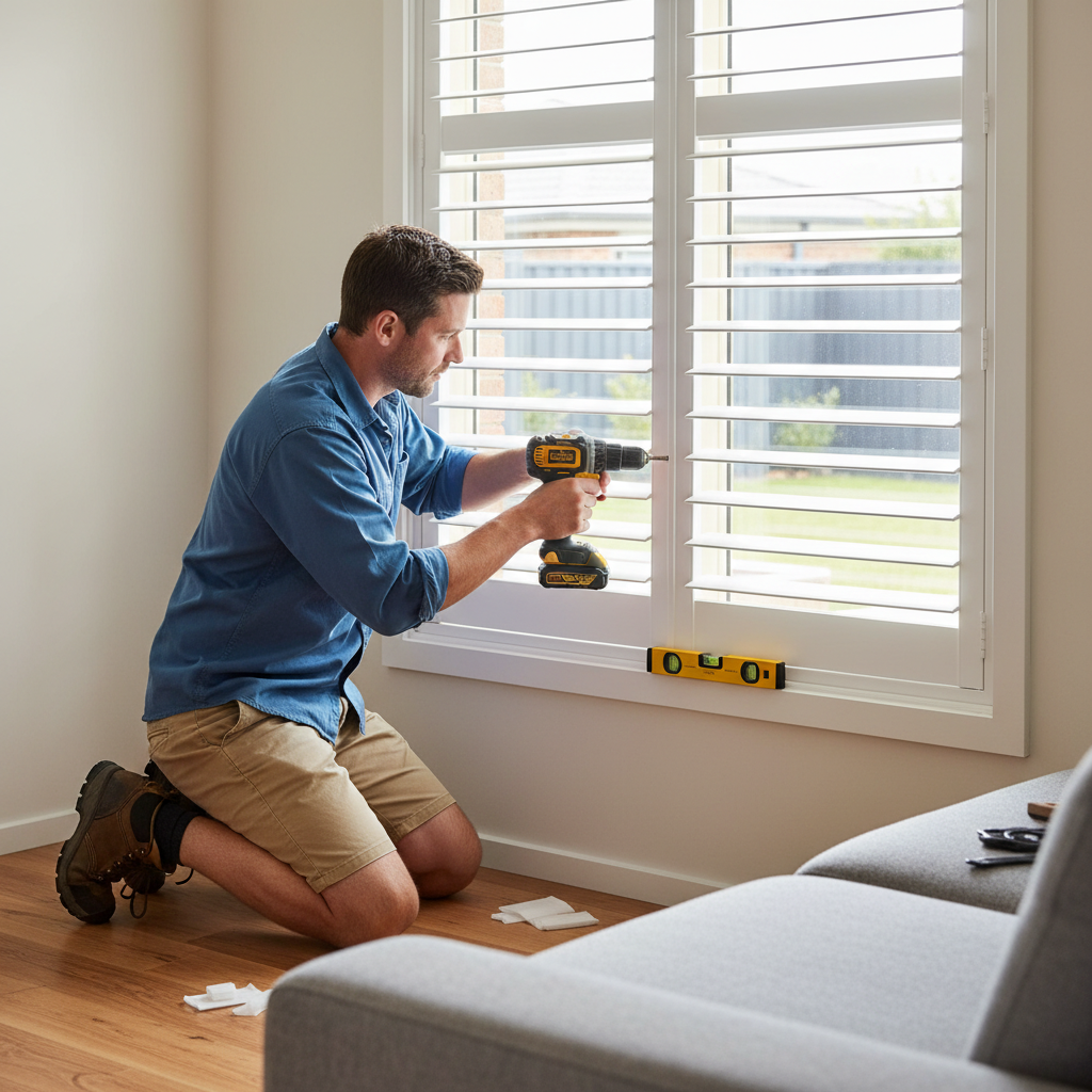 Illustration of plantation shutters