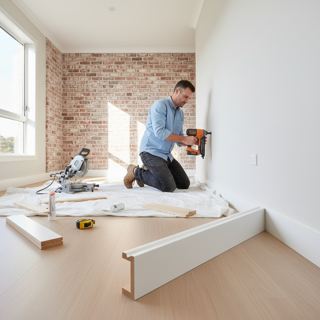 Illustration of a skirting board