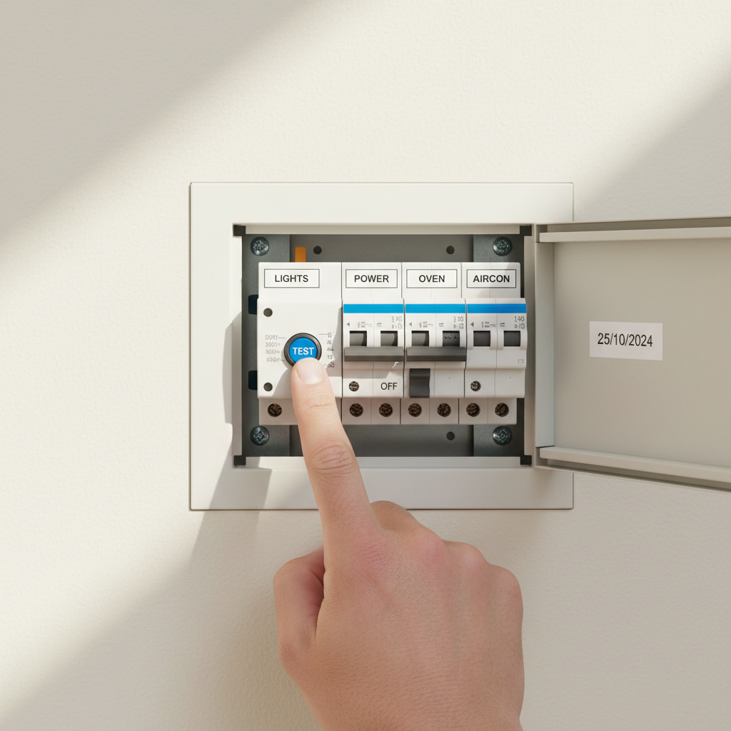 Illustration of an RCD safety switch