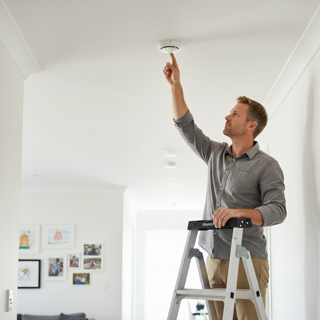 Illustration of a smoke alarm