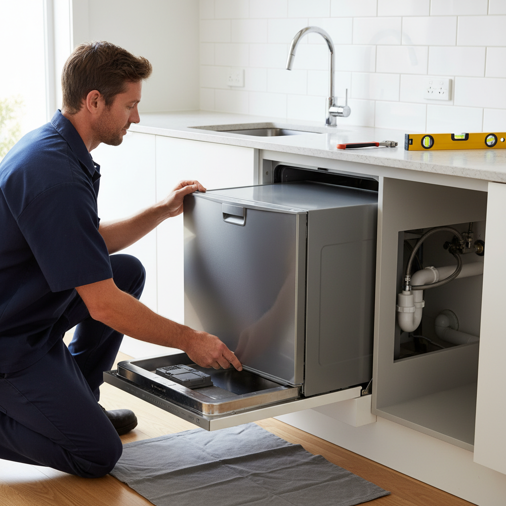 Illustration of a dishwasher