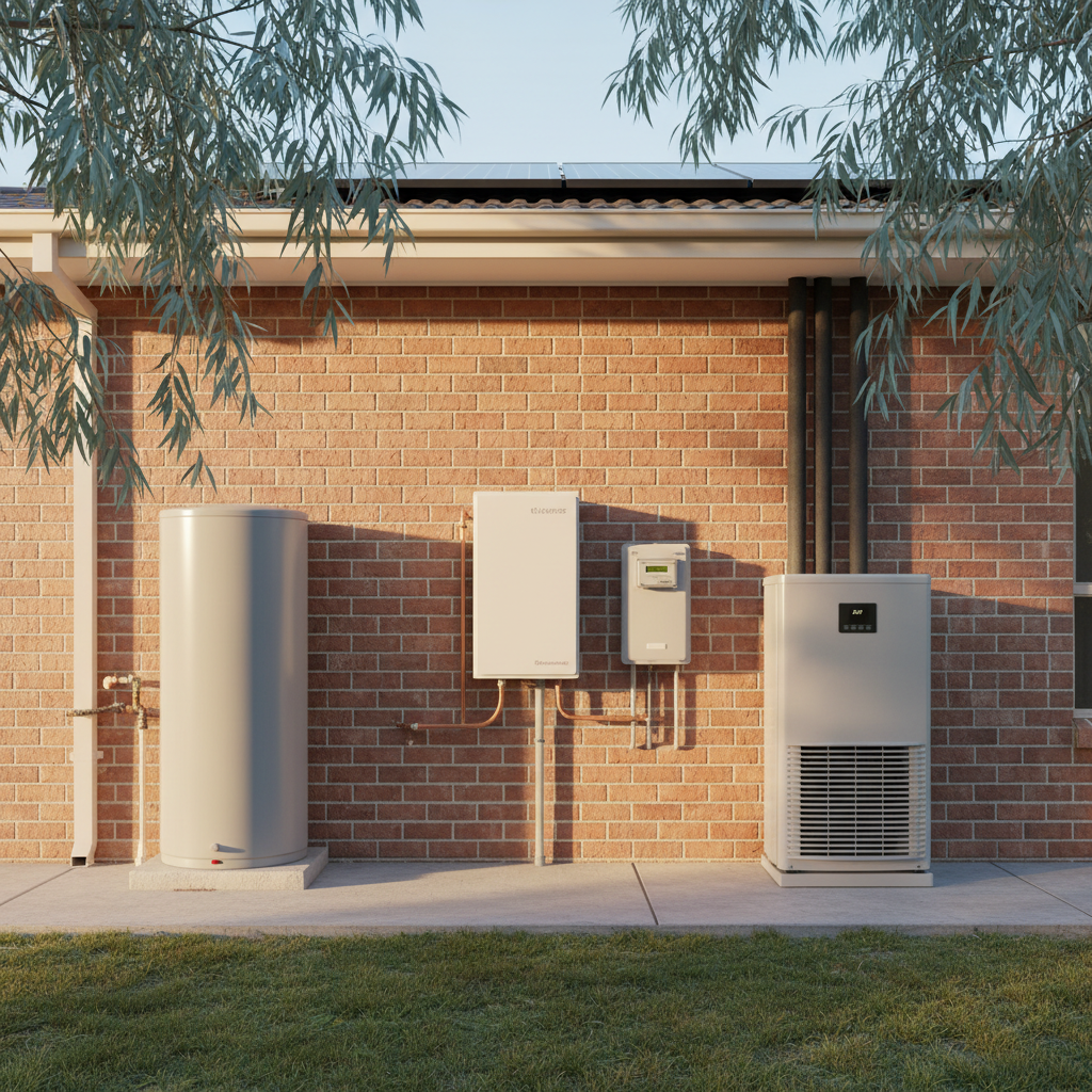 Illustration of a hot water system