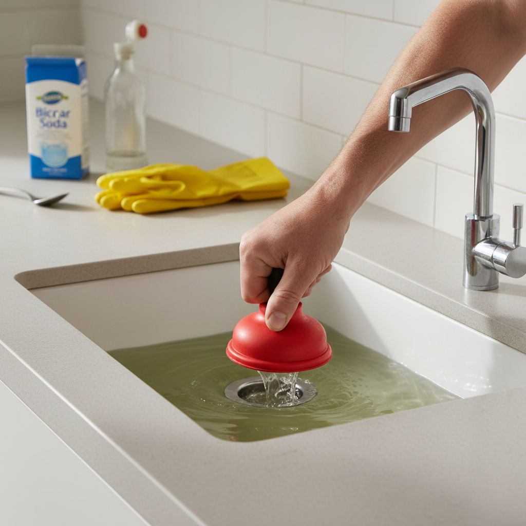 Illustration of a kitchen sink