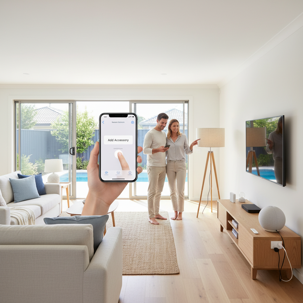 Illustration of a smart home hub