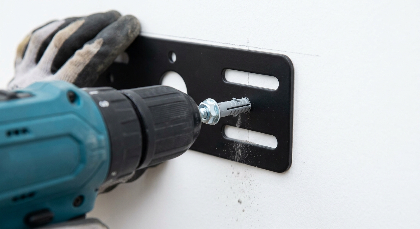 Step 4: Drill and fix the wall plate