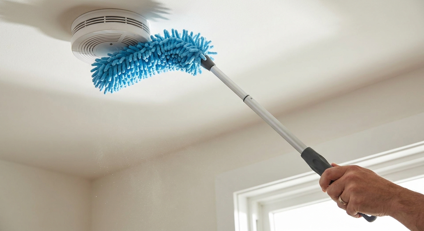Step 5: Clean dust off the alarm sensor
