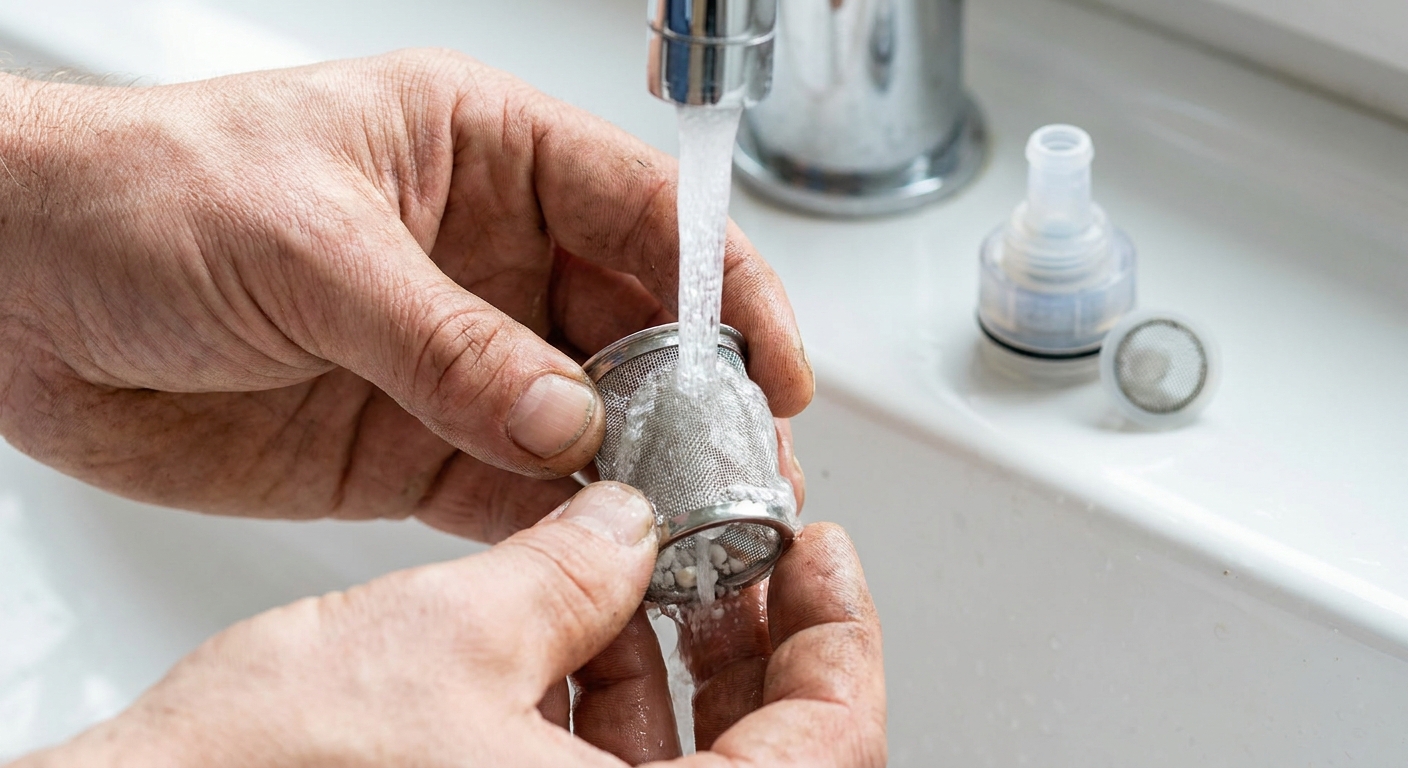 Step 4: Clean the filter and flow regulator