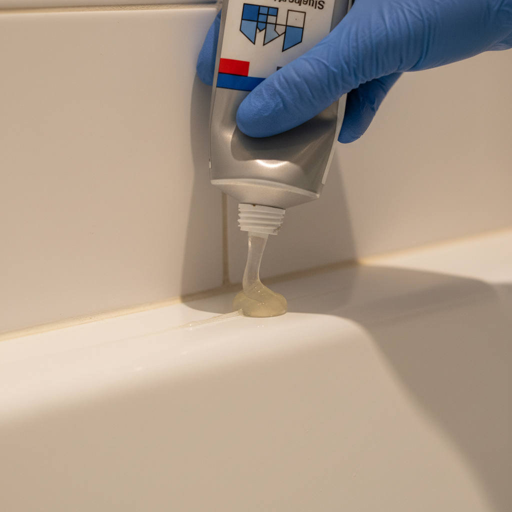 Step 3: Apply silicone-remover gel to residue