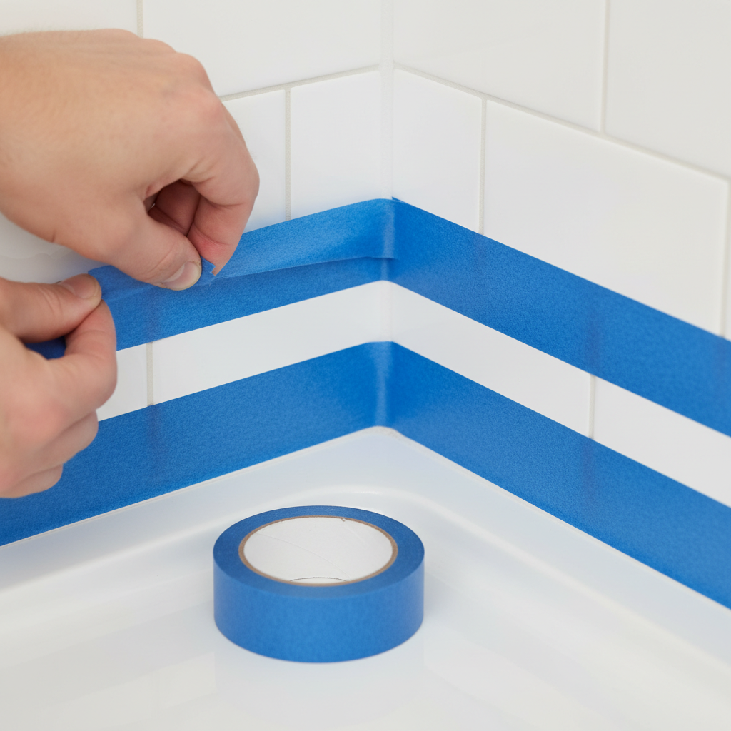 Step 4: Mask the joint for a clean line