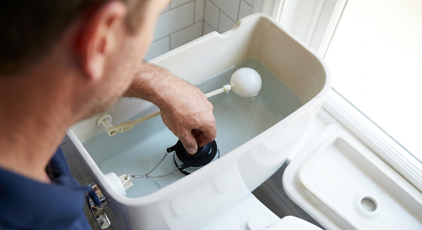 Step 1: Stop the flush, control the water