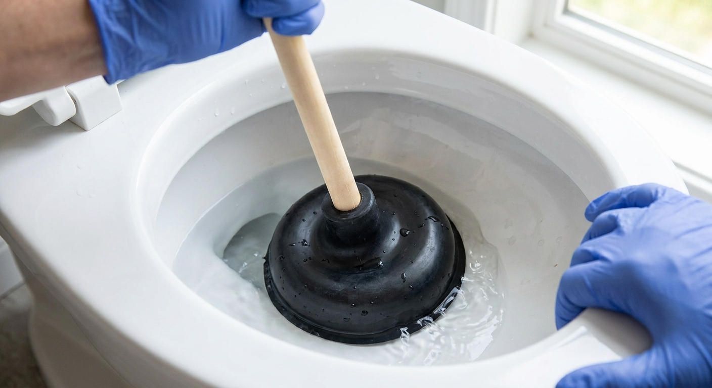 Step 4: Fold the flange out and seat the plunger